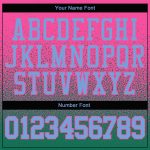 Custom Name and Number Pullover Hoodie for Sports - Personalized Stitched Pink Kelly Green Fade Sweatshirt Personalized Stitched