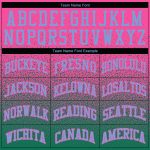 Custom Name and Number Pullover Hoodie for Sports - Personalized Stitched Pink Kelly Green Fade Sweatshirt Personalized Stitched
