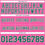 Custom Name & Number Stitched Hoodie - Pink, Kelly Green & White Football Pullover Sweatshirt Personalized Stitched Pink