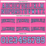Custom Team Name Number Hoodie - Personalized Stitched Pink Light Blue Black Football Pullover Sweatshirt Personalized Stitched