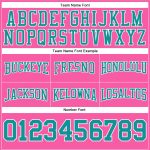 Custom Name Number Football Hoodie Personalized Stitched Sweatshirt in Pink Teal White for Teams Personalized Stitched Pink