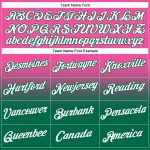 Custom Name Number Pullover Hoodie Sports Sweatshirt Pink White Kelly Green Fade Fashion Design - Personalized Team Apparel