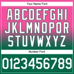 Custom Name Number Pullover Hoodie Sports Sweatshirt Pink White Kelly Green Fade Fashion Design - Personalized Team Apparel