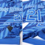 Custom Sports Hoodie with 3D Pattern Design in Powder Blue and Royal White, Personalized with Name and Number, Pullover Sweatshirt