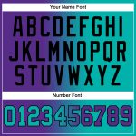 Custom Name Number Hoodie - Personalized Purple Aqua Black Gradient Pullover Sweatshirt for Sports Teams Personalized Stitched