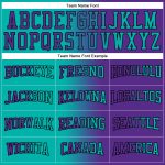 Custom Name Number Hoodie - Personalized Purple Aqua Black Gradient Pullover Sweatshirt for Sports Teams Personalized Stitched