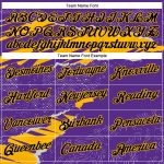 Custom Team Hoodie with Personalized Name and Number, 3D Torn Paper Design in Purple Black-Gold - Sports Pullover Sweatshirt