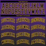 Custom Name Number Hoodie Sweatshirt - Purple Black Gold Fade Fashion Pullover for Sports Team Personalized Stitched Purple