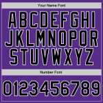 Custom Name and Number Sports Hoodie Sweatshirt - Personalized Purple Black-Gray Stitched Pullover Personalized Stitched