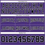 Custom Purple Black-White Football Hoodie with Name and Number - Personalized Stitched Pullover Sweatshirt Personalized Stitched