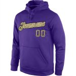 Custom Name and Number Purple Camo-Black Sports Hoodie - Personalized Stitched Pullover Sweatshirt Personalized Stitched