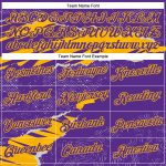 Custom Name and Number Sports Hoodie, Personalized 3D Pattern Torn Paper Style Pullover Sweatshirt in Purple and Gold Personalized