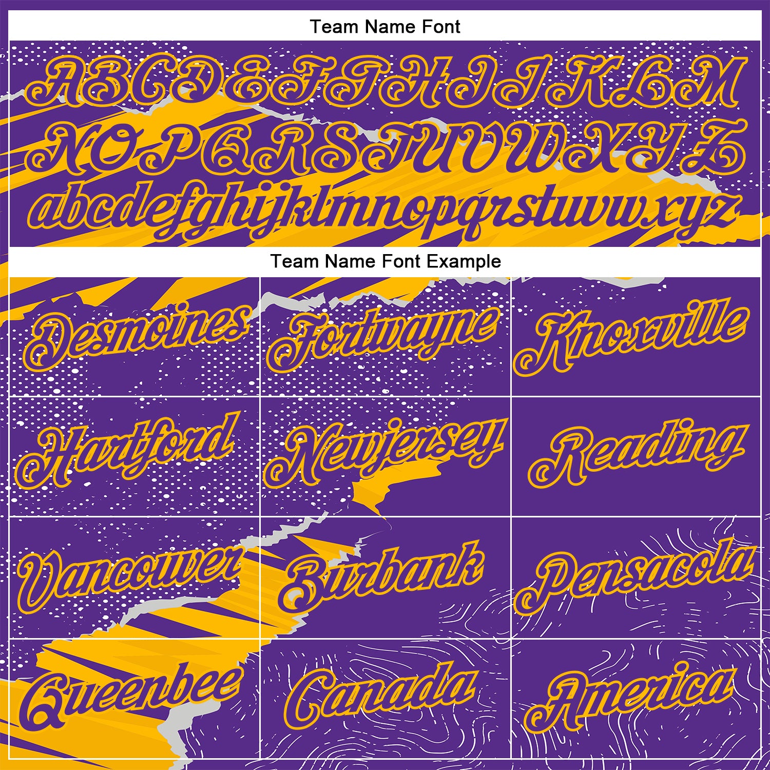 Personalized Stitched Purple Gold 3D Pattern Design Torn Paper Style Sports Pullover Sweatshirt Hoodie Team Custom Name and Number Custom Name and Number Sports Hoodie, Personalized 3D Pattern Torn Paper Style Pullover Sweatshirt in Purple and Gold Personalized - Image 3