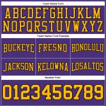 Custom Purple Gold Black Football Hoodie with Name and Number - Personalized Stitched Pullover Sweatshirt Personalized Stitched