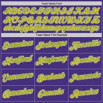 Custom Team Hoodie with Personalized Name & Number, Stitched in Purple & Gold-Kelly Green, Sports Pullover Sweatshirt Personalized