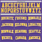 Custom Purple Gold White Sports Hoodie Pullover Sweatshirt - Premium Quality Design for Athletes and Fans Personalized Stitched