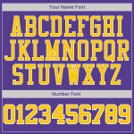 Custom Purple Gold White Sports Hoodie Pullover Sweatshirt - Premium Quality Design for Athletes and Fans Personalized Stitched