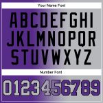 Custom Name Number Pullover Hoodie Sports Sweatshirt Gradient Purple Gray Black Fashion Apparel Personalized Stitched Purple