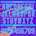 Custom Name and Number Sports Hoodie - 3D Pattern Design in Purple, Light Blue, Orange & White - Personalized Pullover Sweatshirt
