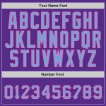 Custom Name and Number Sports Hoodie Pullover Sweatshirt - Personalized Stitched Purple Light Blue-Pink Team Apparel Personalized