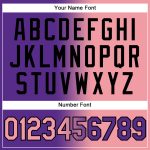 Custom Name and Number Sports Hoodie, Purple Pink-Black Gradient Stitched Pullover Sweatshirt, Medium Size Personalized Stitched