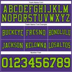 Custom Name & Number Purple Neon Green-Black Football Hoodie Sweatshirt - Personalized Stitched Team Apparel Personalized