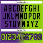 Custom Name Number Gradient Sports Pullover Hoodie Sweatshirt in Purple Neon Green Black - Personalized Fashion Apparel Personalized