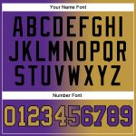 Custom Name & Number Fashion Sports Hoodie - Personalized Stitched Purple Old Gold-Black Gradient Sweatshirt Personalized