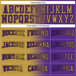 Custom Name & Number Fashion Sports Hoodie - Personalized Stitched Purple Old Gold-Black Gradient Sweatshirt Personalized