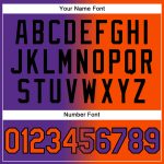 Custom Name Number Purple Orange Black Gradient Sports Hoodie Pullover Sweatshirt - Personalized Fashion Apparel Personalized