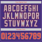 Custom Personalized Sports Hoodie with Name and Number - Stitched Purple Orange-Gray Sweatshirt Pullover Personalized Stitched