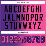 Custom Name & Number Pullover Hoodie - Personalized Purple Pink-Black Gradient Sports Sweatshirt Personalized Stitched Purple