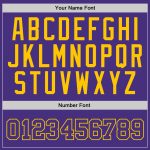 Custom Purple Gold Sports Hoodie Sweatshirt with Personalized Name & Number - Stitched Team Apparel Personalized Stitched