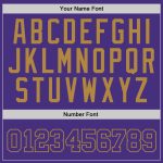 Custom Name Number Sports Pullover Hoodie - Personalized Purple and Old Gold Sweatshirt Personalized Stitched Purple Purple-Old