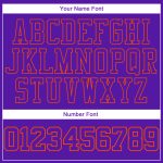 Custom Purple-Orange 3D Pattern Sports Hoodie with Personalized Name and Number - Stitched Pullover Sweatshirt Personalized