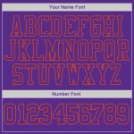 Custom Name Number Sports Pullover Hoodie Sweatshirt - Personalized Stitched Purple Orange Team Apparel Personalized Stitched