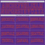 Custom Name Number Sports Pullover Hoodie Sweatshirt - Personalized Stitched Purple Orange Team Apparel Personalized Stitched