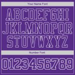Custom Name & Number Sports Hoodie, 3D Pattern Design in Purple & White, Personalized Stitched Pullover Sweatshirt Personalized