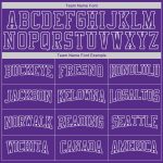 Custom Name & Number Sports Hoodie, 3D Pattern Design in Purple & White, Personalized Stitched Pullover Sweatshirt Personalized