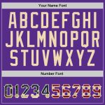 Custom Personalized Purple Vintage USA Flag Hoodie with Team Name and Number - Cream Sports Pullover Sweatshirt Personalized