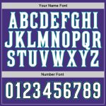 Custom Name and Number Purple White-Aqua Sports Hoodie Pullover Sweatshirt - Personalized Team Apparel Personalized Stitched