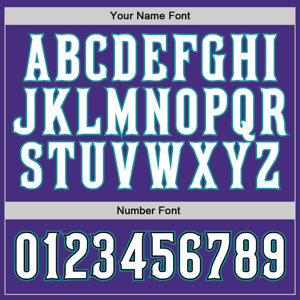 Personalized Stitched Purple White-Aqua Sports Pullover Sweatshirt Hoodie Team Custom Name and Number Custom Name and Number Purple White-Aqua Sports Hoodie Pullover Sweatshirt - Personalized Team Apparel Personalized Stitched - Image 5