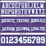Custom Name Number Football Hoodie Stitched Purple White-Light Blue Sweatshirt for Teams Personalized Stitched Purple White-Light