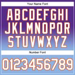 Custom Team Hoodie with Name & Number - Personalized Purple Light Blue-Orange Fade Stitched Pullover Sweatshirt Personalized