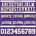 Custom Name Number Hoodie Sweatshirt for Football Team, Personalized Stitched in Purple White Old Gold Pullover Personalized