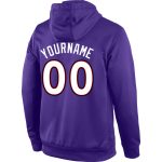 Custom Name Number Sports Hoodie Sweatshirt for Team - Personalized Purple White Red Stitched Pullover Personalized Stitched
