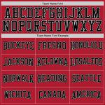 Custom Sports Hoodie for Team - Personalized Red Black Pinstripe Pullover Sweatshirt with Name and Number Personalized Stitched