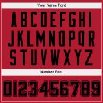 Custom Team Hoodie with Name and Number - Personalized Red Black Pullover Sweatshirt Personalized Stitched Red Black-Red