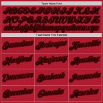 Custom Team Hoodie with Name and Number - Personalized Red Black Pullover Sweatshirt Personalized Stitched Red Black-Red