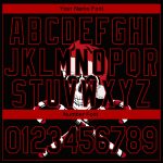 Custom Name & Number 3D Skulls Santa Hat Hoodie Sweatshirt - Personalized Red Black-White Sports Pullover Personalized Stitched